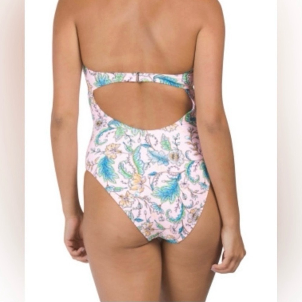 NWOT Anthropologie Kikirio Lava Lamp Cutout One Piece Tropical Swimsuit SZ M - Picture 2 of 8